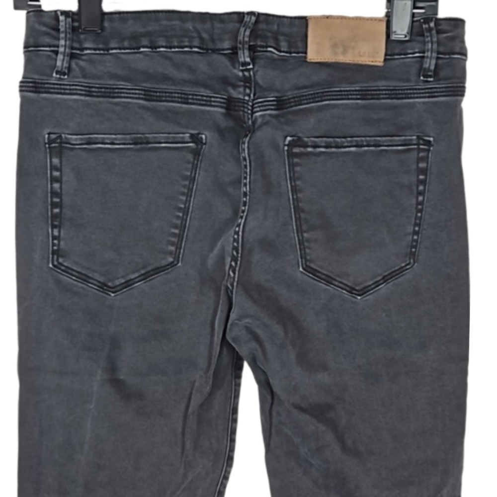 H&M Dark Gray Denim Jeans Skinny Stone Washed Stretch Cotton Grey Jean 29" Waist - Picture 5 of 8